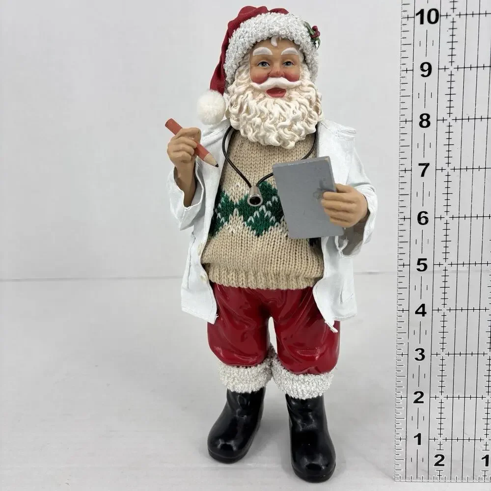 Clothtique Doctor Santa 1997 Possible Dreams 10 Inch Stethoscope Clipboard‎ VTG